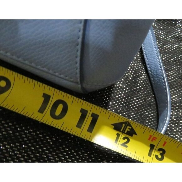 COACH Margo Blue Crossgrain leather adjustable crossbody carryall Tote Satchel - Picture 9 of 15